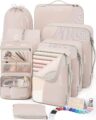 10 Set/8 Set Packing Cubes for Travel, Gifts for Women Mom,Anti-Tearing Suitcase Organizer for Luggage with Shoe & Hanging Toiletry Bag,OlarHike Vacation Essentials &… by OlarHike