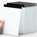 12 Pack of Legal Pads 8.5 x 11.75 College Ruled Notebook White Paper Note Pad Narrow Ruled 30 Sheets Notepads Perforated Writing Pad Clear Print 8×11 Legal Pads Pads of Paper by AILZFEI