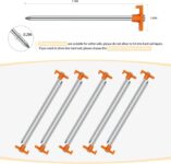 12PCS Tent Stakes,Camping Stakes,AVOFOREST 7.1Inch Non-Rust Metal Tent Pegs Ground Stakes Tent Spikes Camping,Hiking Orange by AVOFOREST