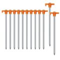 12PCS Tent Stakes,Camping Stakes,AVOFOREST 7.1Inch Non-Rust Metal Tent Pegs Ground Stakes Tent Spikes Camping,Hiking Orange by AVOFOREST
