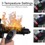 12V Motorcycle Heated Grips Cover, Universal Handlebar Grip, 3 Temperature Settings, IP67 Waterproof, ATV Scooter Motorcycle Hand Grip Heater Warmer Hot with Switch & Fuse by OXWIND
