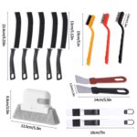 13pcs Household Cleaning Tools 2 in 1 Groove Cleaning Brush Window Track Cleaning Tools Hard Bristle Crevice Cleaning Brush Wire Brushes for Cleaning Rust by SzGnays