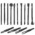 14 Pcs Plastic Crevice Cleaning Tool Car Detailing Spatula Set Black Scraper Tool Non-scratch Small Putty Knife Anti-static Tweezers for Tight Spaces by InnoHHustle