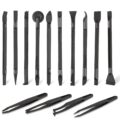 14 Pcs Plastic Crevice Cleaning Tool Car Detailing Spatula Set Black Scraper Tool Non-scratch Small Putty Knife Anti-static Tweezers for Tight Spaces by InnoHHustle