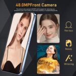15 Pro MAX Unlocked Phone,Smartphone Battery 6800mAh 6.8" HD Screen The Phone,Android 14.0 16+512GB with 128GB Memory Card Cell Phone, 5G/Face ID/Fingerprint Lock/GPS (Blue) by AOZVEIZ