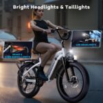 1500W Motor Peak Electric Bike for Adults and Teenagers, 48V 20AH Removable Battery Step Thru EBike, 30+MPH, 80 Miles Max Range, 24" Fat Tire Adult Electric Bicycles for 7 Speed by SASIKEIBIKE