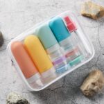 16 Pack Travel Bottles Set - TSA Approved Leak Proof Silicone Squeezable Containers for Toiletries, Conditioner, Shampoo, Lotion & Body Wash Accessories (White) by DEPOZA