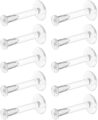 16g Clear Earrings for Sports, Work, Surgery – Bioflex Labret Clear Piercing Retainers 10pc Set – Plastic Clear Piercings Stud Earrings for Cartilage Helix Tragus Lip Medusa… by WildVibe