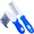 2 In 1 Dematting Razor Comb and 37 Pin Detangling Pet Comb Set – Removes Knots, Matted Fur, & Tangles Gently For Dogs & Cats by Horicon Pet