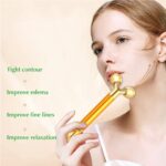 2-in-1 Electric Face Massager 24k Golden Facial Massager, 3D Roller and T Shape Facial Roller Massager Kit Skin Care Tools by DANGSHAN