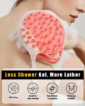 2 in 1 Silicone Body Scrubber, Anti Cellulite Massage Scrubber, Exfoliating Shower Brush for Men & Women, Removes Dead Skin, Reduces Cellulite, Improves Circulation, Fast Dry,... by EKOTTOK