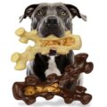 2 Pack Dog Chew Toys for Aggressive Chewers,Boredom and Stimulating Best Dog Toys for Medium/Large Breed,Tough Almost Indestructible Dog Bones for Teeth Cleaning and Training by SIHRMIU