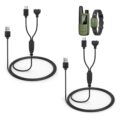 2-Pack Dog Shock Collar Charger Cord Replacement for Jugbow Training Collar, 2-in-1 Magnetic and USB C Charging Cable by YEAOI