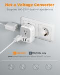 2 Pack European Plug Adapter USB C, TESSAN US to Europe Adapter 4 Outlets 3 USB Charger, Type C International Power Adaptor to Italy Spain France Portugal Iceland Germany,... by TESSAN