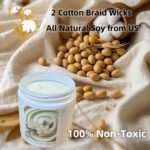 2-Wicks Cream Vanilla Candles for Home Scented Strong-Non Toxic Organic All Natural Soy Candles for Odor Eliminating for Kitchen Bath-Vanilla Bean Scent-Clean Long Burning for... by DrewCloth
