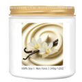 2-Wicks Cream Vanilla Candles for Home Scented Strong-Non Toxic Organic All Natural Soy Candles for Odor Eliminating for Kitchen Bath-Vanilla Bean Scent-Clean Long Burning for… by DrewCloth