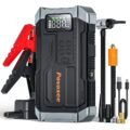 [2025NEW Model] 5000A Jump Starter with Air Compressor,Battery Jumper Starter Portable with 150PSI Tire Inflator 12V Jump Box with LCD Display,Flashlight,Storage Case (Up 9L… by Povasee