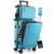 22 Inch Carry On Luggage 22x14x9 Airline Approved, Carry On Suitcase with Wheels, Hard-shell Carry-on Luggage, Durable Luggage Carry-On, Teal Small Suitcase with Cosmetic Case by TRAVELARIM