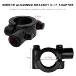 2PCS Motorcycle Mirrors Mounts, 7/8" Handlebar Mirror Mount Clamp Adaptor with 8mm Thread, Aluminum Alloy Rearview Mirror Bracket Clamp for Motorcycle Dirt Bike Scooter by FSTURIOS