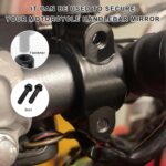 2PCS Motorcycle Mirrors Mounts, 7/8" Handlebar Mirror Mount Clamp Adaptor with 8mm Thread, Aluminum Alloy Rearview Mirror Bracket Clamp for Motorcycle Dirt Bike Scooter by FSTURIOS