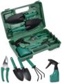 2wayz Garden Tool Set – 5-Piece Durable Gardening Hand Tools – 3x12x7-inch Gardening Kit with Portable Box and Carrying Case – Small Garden Planting and Essentials Tools – Gift… by 2WAYZ