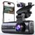 3 Channel 4K Dash Cam with 5GHz WiFi & APP Control, 4K/2.5K+1080P+1080P Front Inside and Rear, Triple Dash Camera with 64GB Card, G-Sensor, 24 Hours Parking Mode, Loop… by Tuisau