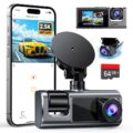 3 Channel WiFi Dash Cam Front and Rear Inside with 64GB SD Card, 2.5K+1080P+1080P Car Dash Camera for Cars Front and Rear, Dashcam with G-Sensor, Loop Recording, 24H Parking… by galphi