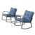 3 Piece Rocking Bistro Patio Set, Outdoor Rocking Chair, Outdoor Bistro Sets Wicker Patio Furniture Rocking Chairs Sectional Couch with Tempered Glass Top Coffee Table &… by HLNPTN