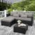 3 Pieces Patio Furniture Set Outdoor Sectional Wicker Patio Furniture Patio Couch with Ottoman and Outdoor Storage Table All-Weather Anti-Slip Cushions Waterproof Covers, Light… by Rattaner