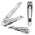 3pc Curved Edge Large Ultra Sharp Stainless Steel Sturdy Fingernail and Toenail Clipper Cutters Nail Care Tools Nail File for Trimming Grooming Easy to Use by Beauticom