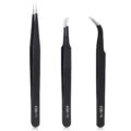 3PCS Precision Tweezers Set, Upgraded Anti-Static Stainless Steel of Tweezers, for Electronics, Soldering, Laboratory Work, Jewelry-Making, Model, Craft by Kaverme