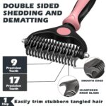 3PCS Self Cleaning Slicker Brush & Pet Grooming Rake & Bath Brush for Dogs,Cats and Horses | Double-Sided Dematting Comb & Skin Friendly Deshedding Grooming Tool | Pet Supplies... by Augwind