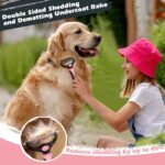 3PCS Self Cleaning Slicker Brush & Pet Grooming Rake & Bath Brush for Dogs,Cats and Horses | Double-Sided Dematting Comb & Skin Friendly Deshedding Grooming Tool | Pet Supplies... by Augwind