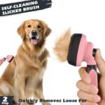 3PCS Self Cleaning Slicker Brush & Pet Grooming Rake & Bath Brush for Dogs,Cats and Horses | Double-Sided Dematting Comb & Skin Friendly Deshedding Grooming Tool | Pet Supplies... by Augwind