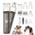 4 in 1 Dog Grooming Kit with LED Display, Dog Grooming Clippers with 4 Guide Combs, Rechargeable Low Noise Cat Hair Trimmer, Pet Paw Trimmer for Cat Dogs Paws Face Ears by Koucen