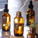 4 Pack, 2 oz Bottles with Dropper & 1 Funnel & 4 Labels - Essential Oils Bottles for Health, Personal Care & Beauty - 60ml Thick Dark Amber Glass Tincture Bottles, Refillable... by AOZITA