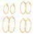4 Pairs Silver Gold Hoop Earrings for Women | 14K Gold Plated Hoop Earrings Set Hypoallergenic Earring Lightweight Dangle Earrings Set by PICKBEAU