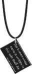 4 Piece Black Notebook with White Feather Pen, L Character Necklace, Anime Costume Accessories for Teens by