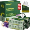 400 Dog Wipes for Paws and Butt Ears Eyes | Organic Pet Wipes for Dogs | Lavender Scented Dog Wipes Cleaning Deodorizing | Extra Thick Paw Wipes for Dogs Cats Pets | Bonus Glove… by Petazy