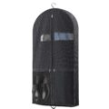 43″ Travel Garment Bag with Accessories Zipper Pocket, Heavy Duty Suit Bag for Suits, Tuxedos, Dresses, Coats, Black, 1 pack by Lazebox