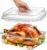 4800 ML / 163 oz / 21 Cup LARGE Glass Food Storage Container with Airtight Locking Lid. Ideal Storing food, Vegetables, Fruits. Baking Casserole, Lasagna, Roasting Turkey,… by Razab