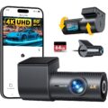 4K Dash Cam Front and Rear, 64GB SD Card, 1.5” IPS Display Car Camera, 5Ghz WiFi+App Control, Night Vision, 24H Parking Mode, G-Sensor, WDR, 170° Wide Angle, 4K+1080P Dual Dash… by Cievie