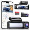 4K Dash Cam Front and Rear, Built-in 5G WiFi GPS, 64GB Card Included, 3.59” IPS Screen Dash Camera for Cars, Dual Dashcam with G-Sensor, Loop Recording, WDR, Night Vision, 24H… by Affver