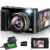 4K Digital Camera for Photography – Autofocus 48MP Vlogging Camera for YouTube with 3” 180°Flip Screen – 16X Digital Zoom, Anti-Shake Camera for Vlogging with SD Card, 2… by VAHOIALD