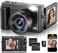 4K Digital Camera for Photography Autofocus, Upgraded 64MP WiFi Vlogging Camera for YouTube with 3″ 180° Flip Screen, 16X Zoom, Compact Travel Cameras for Beginners with 32GB… by TEFTYMON