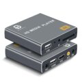 4K Digital Media Player, TV MP4 Video Player with HDMI/AV Output, Digital Signage Mini HD Media Players for USB Drives/SD Cards, H.265/HEVC, Looping, Auto Playback, Grey by fnetic