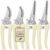 4PACK Pruning Shears, Stainless Steel Garden Shears, Sharp Handhled Gardening Scissors, Bypass & Straight Blade Garden Clippers for Plants, Flowers, Fruits Trees, Gardening… by FOVCENT