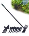 5-in-1 Garden Hoe – Adjustable 37″ to 50″ Handle, 5 Tool Heads, Heavy-Duty Weeding, Cultivating, and Raking Tool for Gardening, Camping, and Outdoor Use by HIPULX