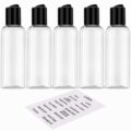 5 Pack 3.4 oz Travel Bottles for Toiletries TSA Approved Leakproof Plastic Empty Travel Size Bottles Containers with Labels by DNSEN
