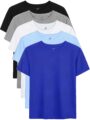 5 Pack Boys Shirts Short Sleeve Shirts for Boys Cotton T-Shirts Kids Toddler Tshirts Tees Clothes Summer Tops by YERIOK